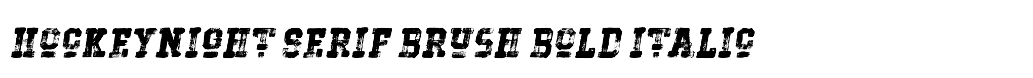 Hockeynight Serif Brush Bold Italic image